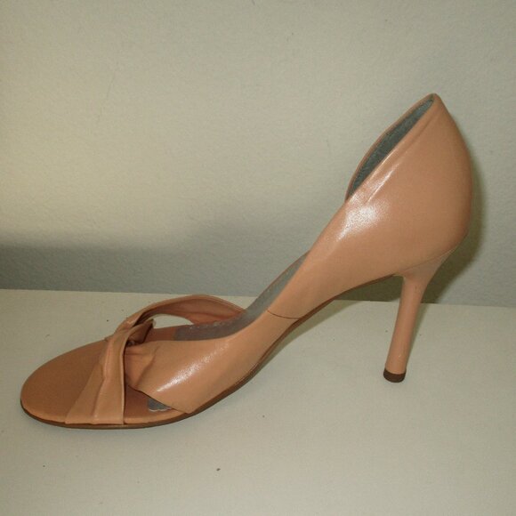 BCBGirls Womens Melon Leather Open Toe 4" Stiletto Heel - Size 8.5M or 38.5 EUR - Picture 5 of 9